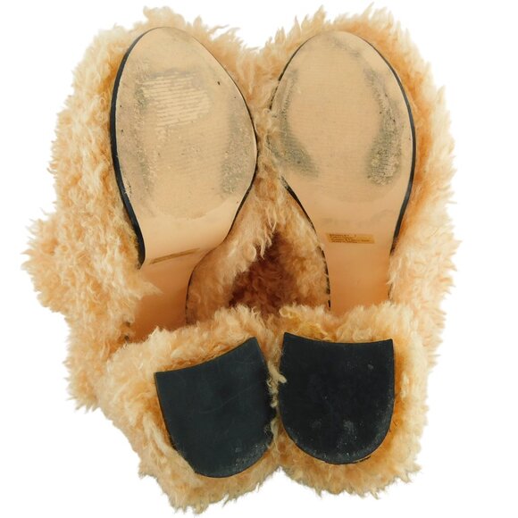 Lemon Drop by Privilaged Peach Brinkley Shearling Block Heel Tall Boots 7 - Picture 7 of 10